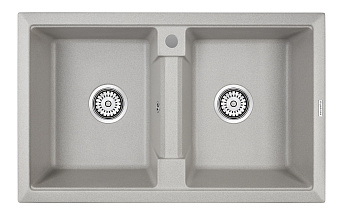 Кухонная мойка Paulmark TANDEM 80/2 PM238150-GR 81х50 цвет серый